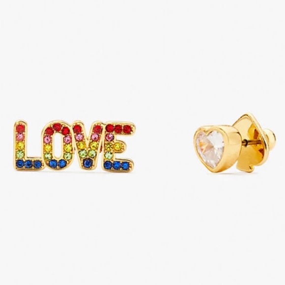 kate spade Jewelry - Kate spade ( sale price ) mismanaged love ❤️ stud earrings